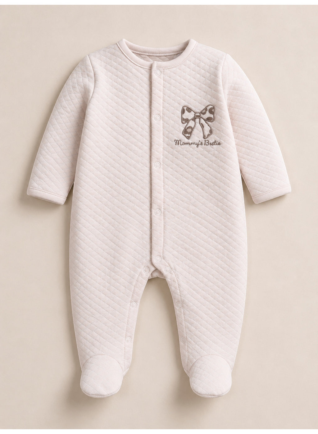 Baby Girls Quilted Footed Onesies (2-Piece Pack)