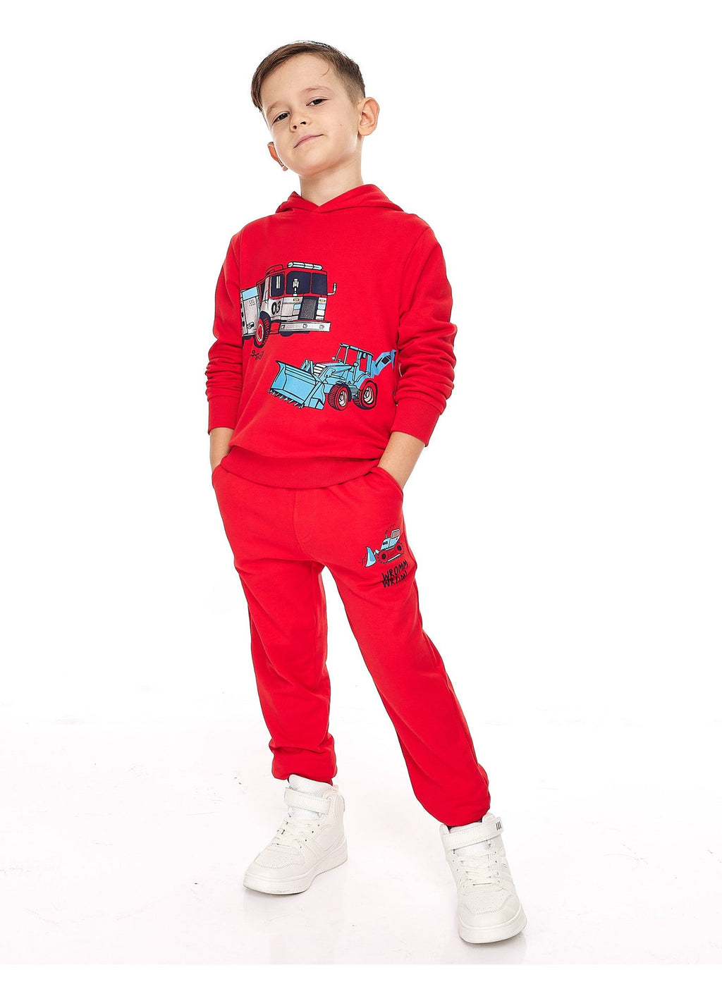 Boys 2-Piece Graphic Printed Hoodie And Jogger Set