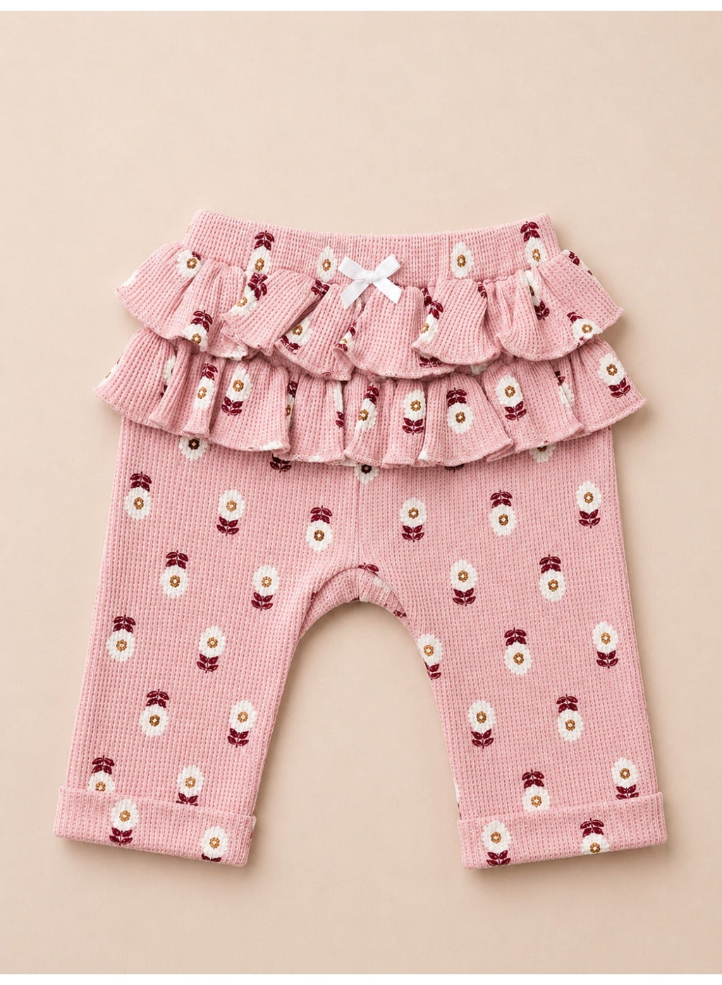 Baby Girls Long Sleeve Bodysuit and Ruffle Pants Set with Headband (3-Piece)