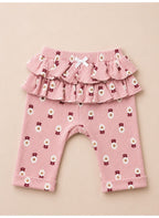 Baby Girls Long Sleeve Bodysuit and Ruffle Pants Set with Headband (3-Piece)