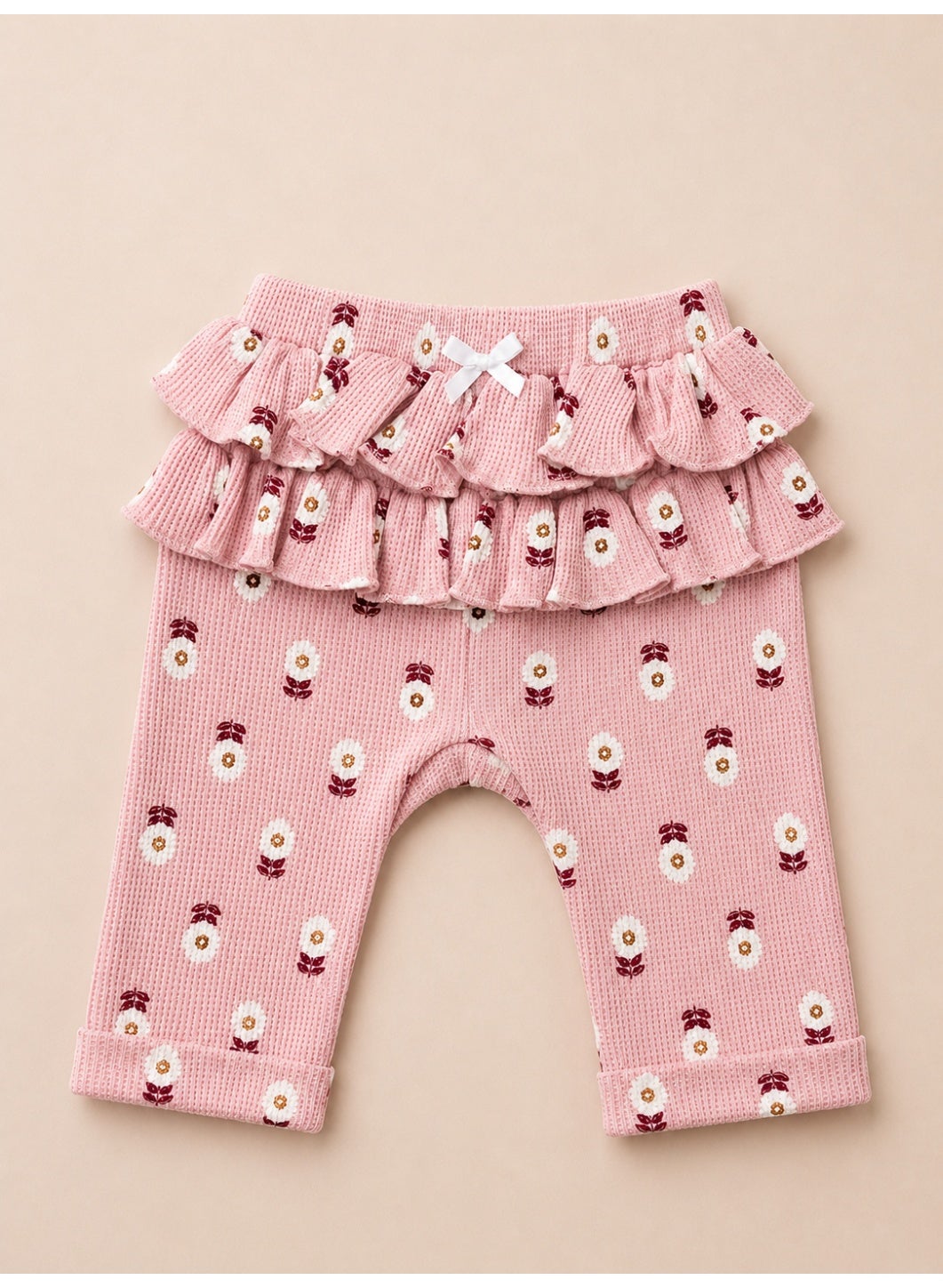 Baby Girls Long Sleeve Bodysuit and Ruffle Pants Set with Headband (3-Piece)