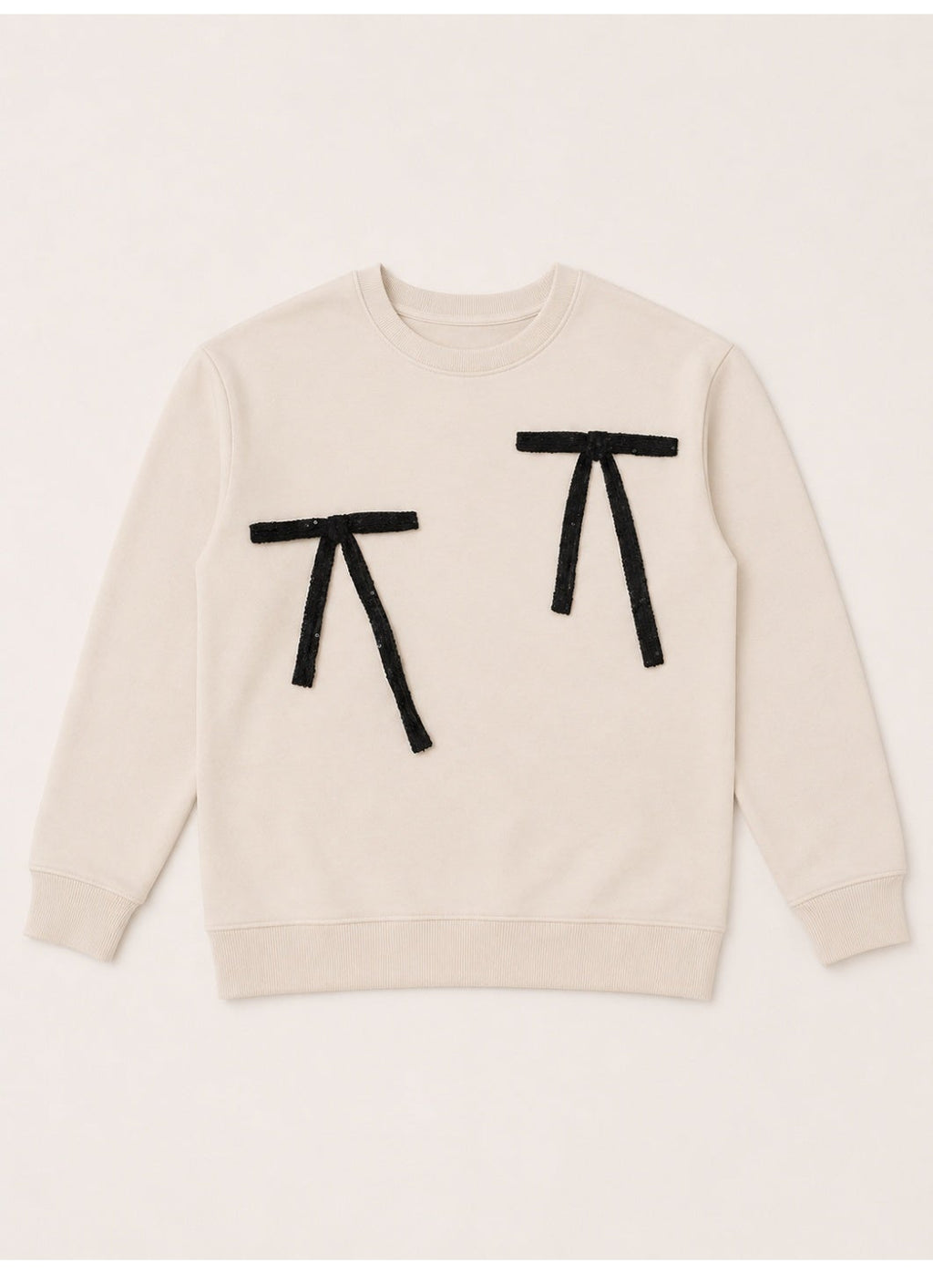 Girls Bow Detail Sweatshirt and Wide Leg Pants Set