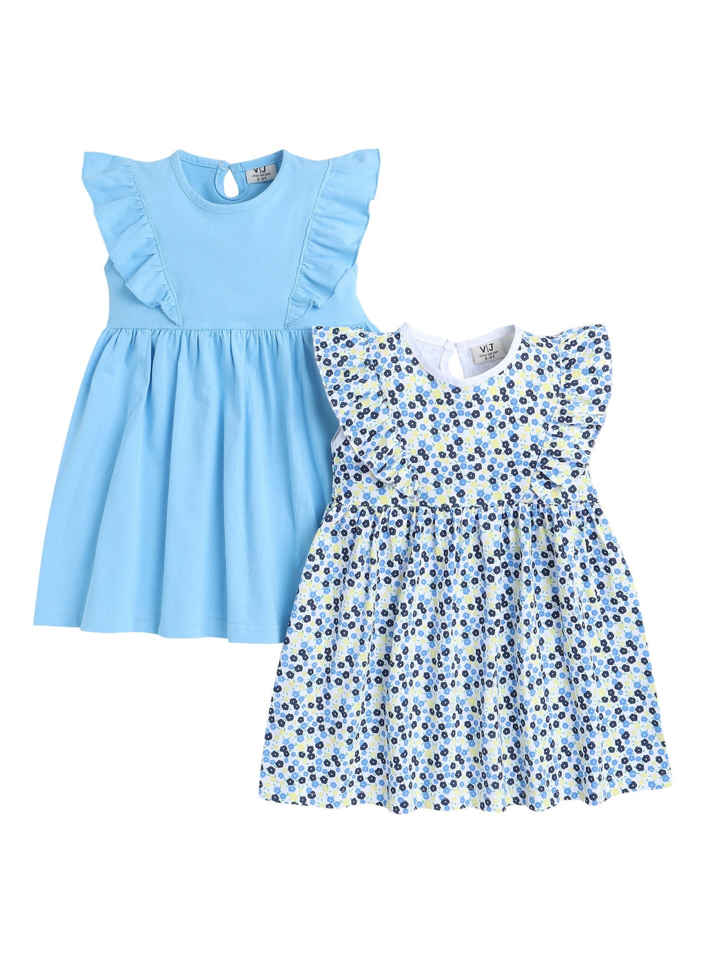 Victor And Jane - All-Over Printed Ruffle Dress (Pack Of 2)