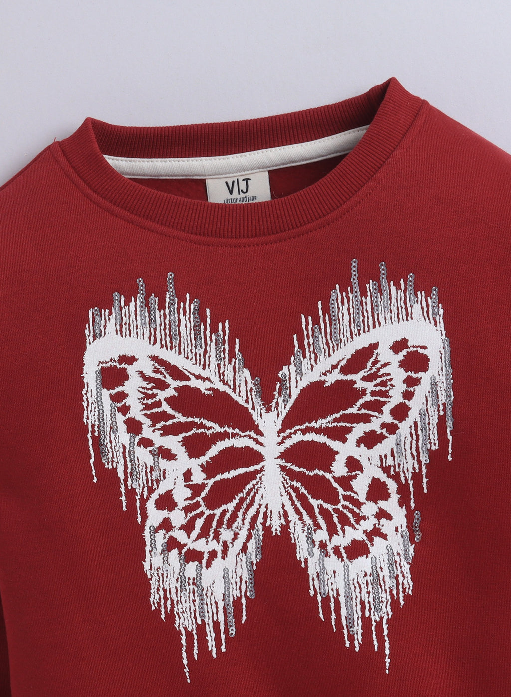 Girls'  “ Butterfly Print Sweatshirt | 100% Cotton