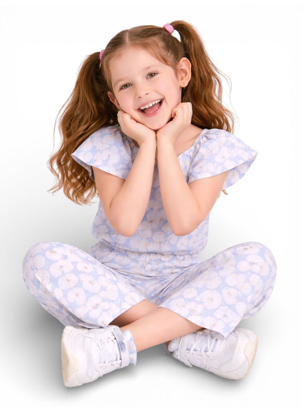 Girls Floral Ruffle