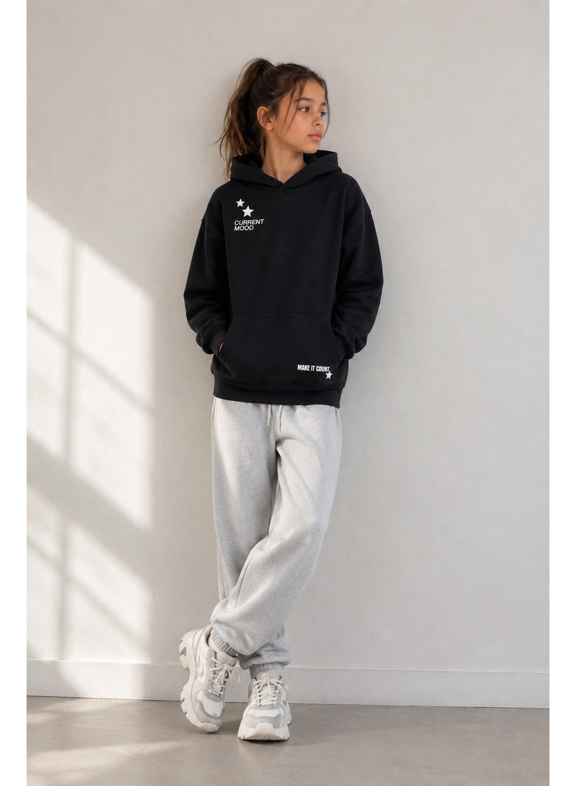 Girls Front and Back Design Sweatshirt Hoodie Top