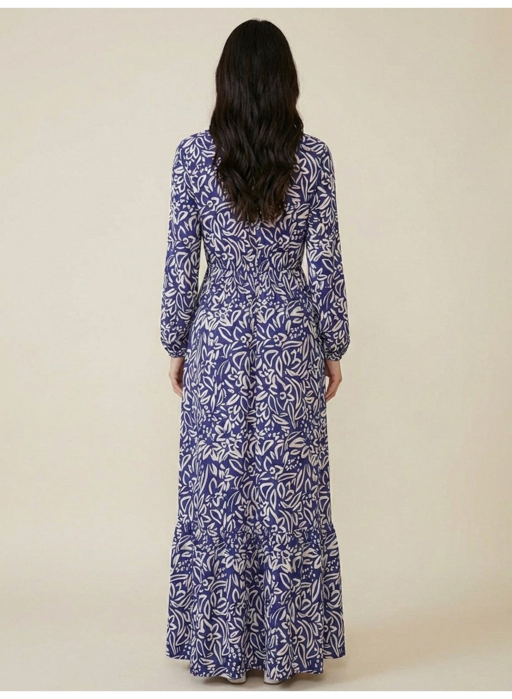 Floral Maxi Dress With Button Front