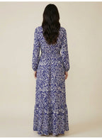 Floral Maxi Dress With Button Front