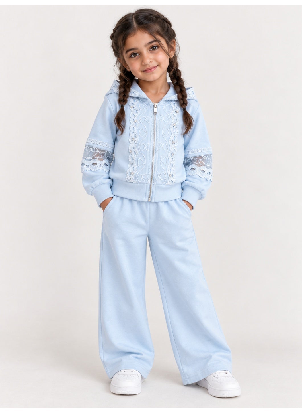 Girls' Zip Up Jacket & Long Pants