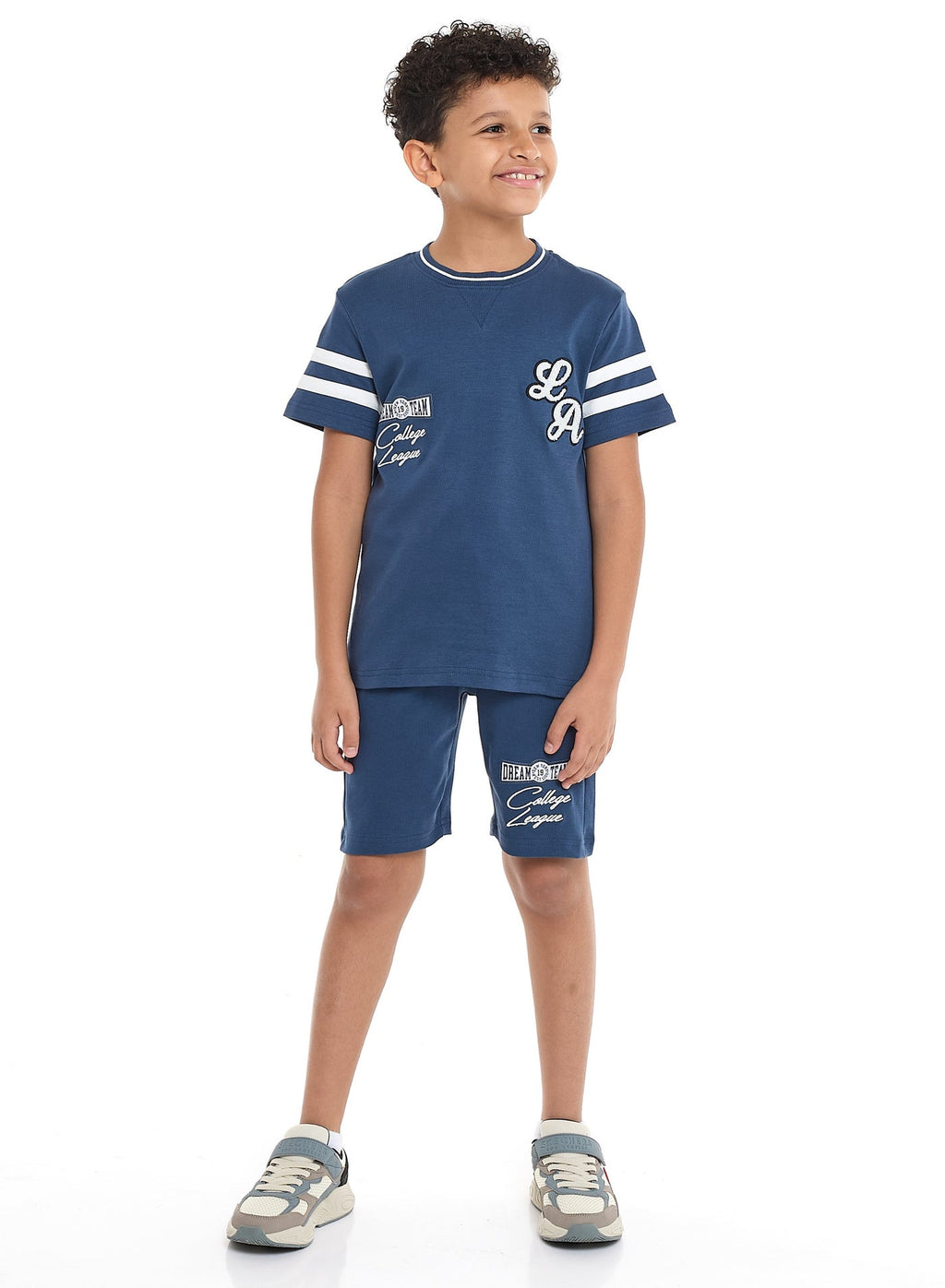 Victor And Jane Sr Boys' La Aplique Embroidery Set - Blue