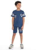 Victor And Jane Sr Boys' La Aplique Embroidery Set - Blue
