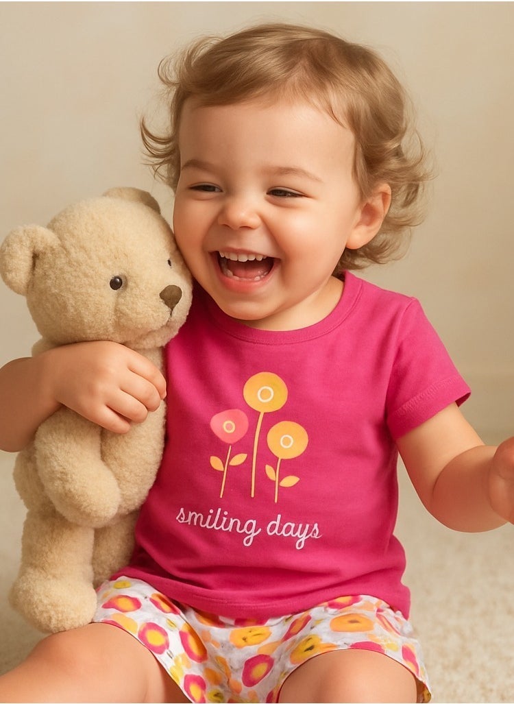 Victor and Jane - Printed T-shirt and Shorts Pyjama Set