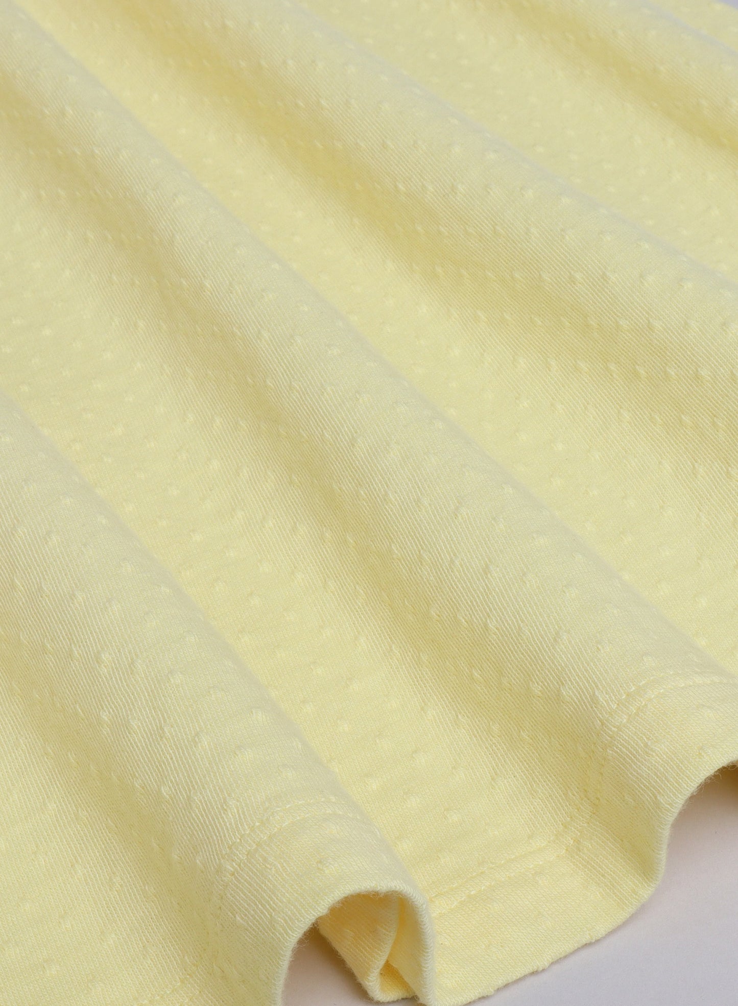 Girls' Ruffle Cotton Dress, Solid Color