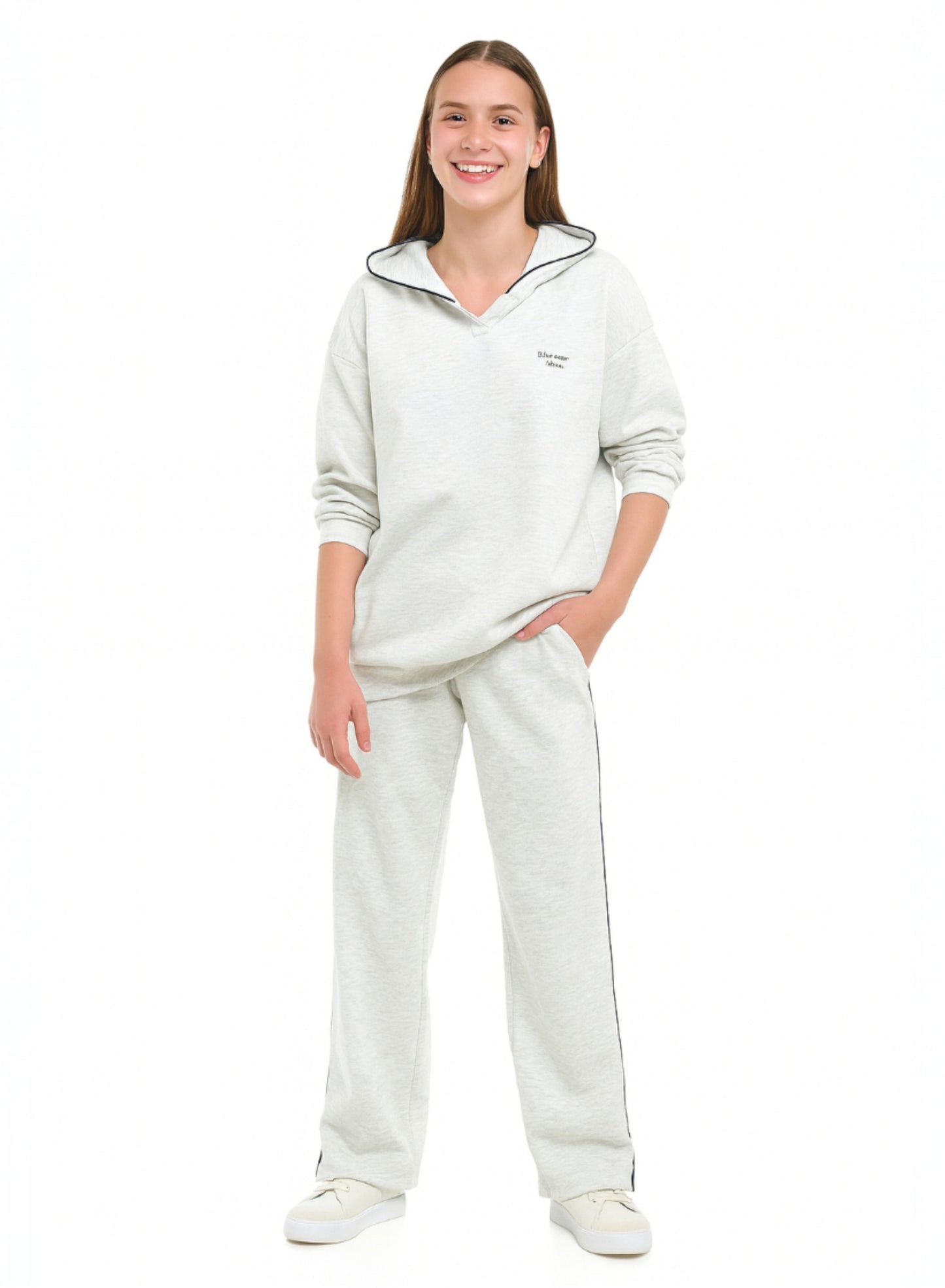 Girls’ Hoodie & Wide-Leg Pants Set
