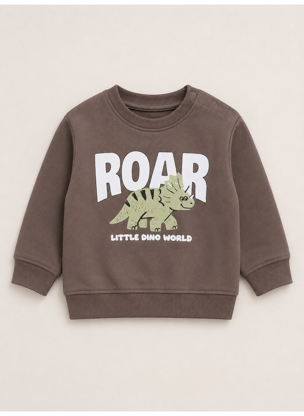 Baby Boys "ROAR-Little Dino World" Sweatshirt & Cargo Jogger Pants Set