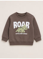 Baby Boys "ROAR-Little Dino World" Sweatshirt & Cargo Jogger Pants Set