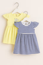 Victor And Jane - All-Over Printed Ruffle Dress (Pack Of 2)
