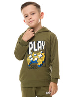 Boys' 2-Piece Hoodie And Jogger Set  (2 -8 Yrs) Olive