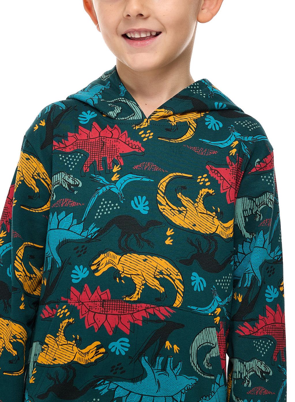 Boys' 2-Piece Printed Dinosaur Hoodie And Jogger Set