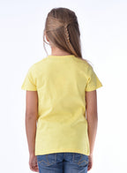 Victor And Jane Leopard Graphic Fashion T-Shirt - Yellow
