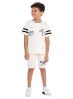 Victor And Jane Sr Boys' La Aplique Embroidery Set - Beige