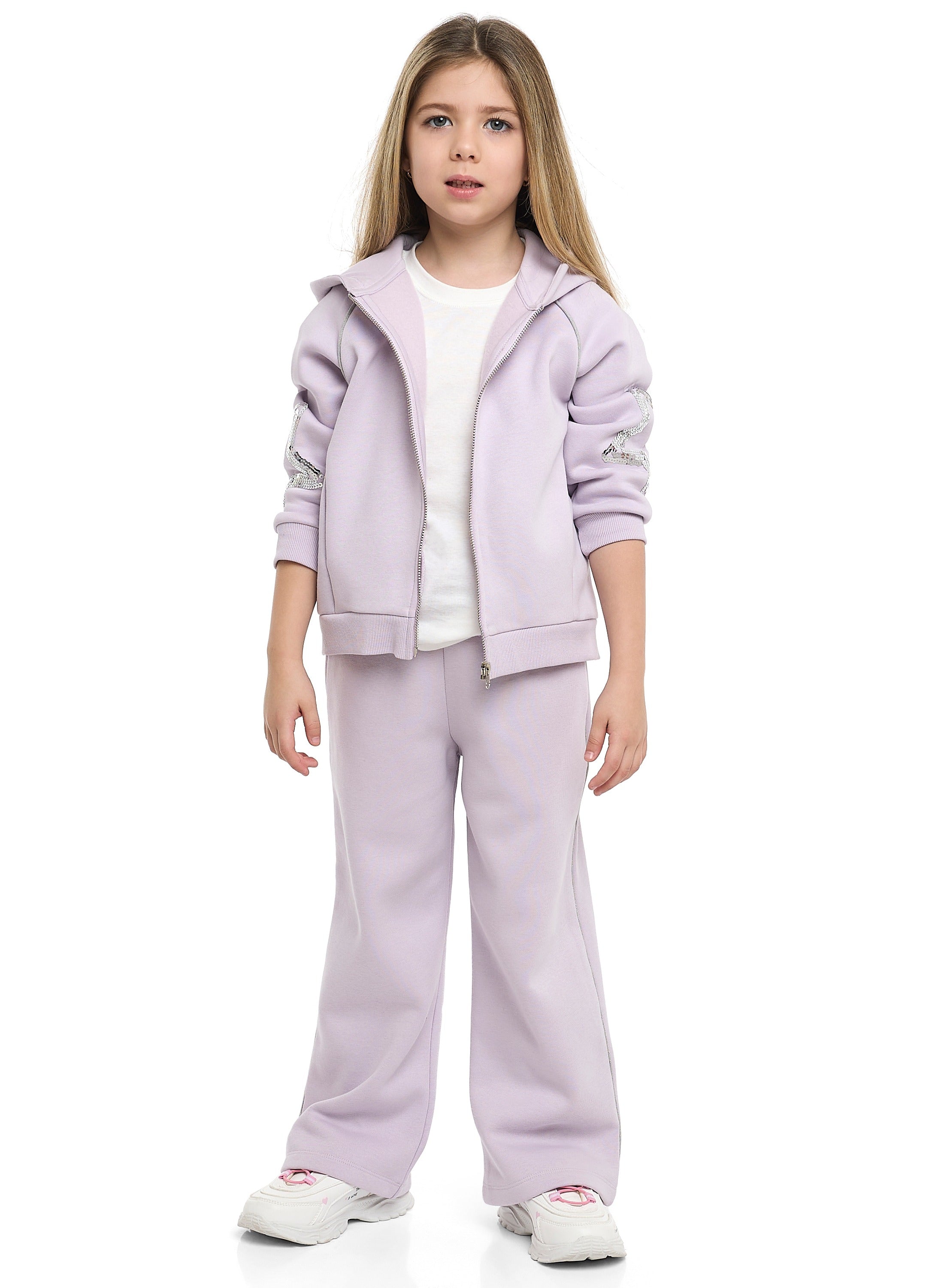 Girls Starstruck Fleece Tracksuit “ Lilac 2-Piece Set