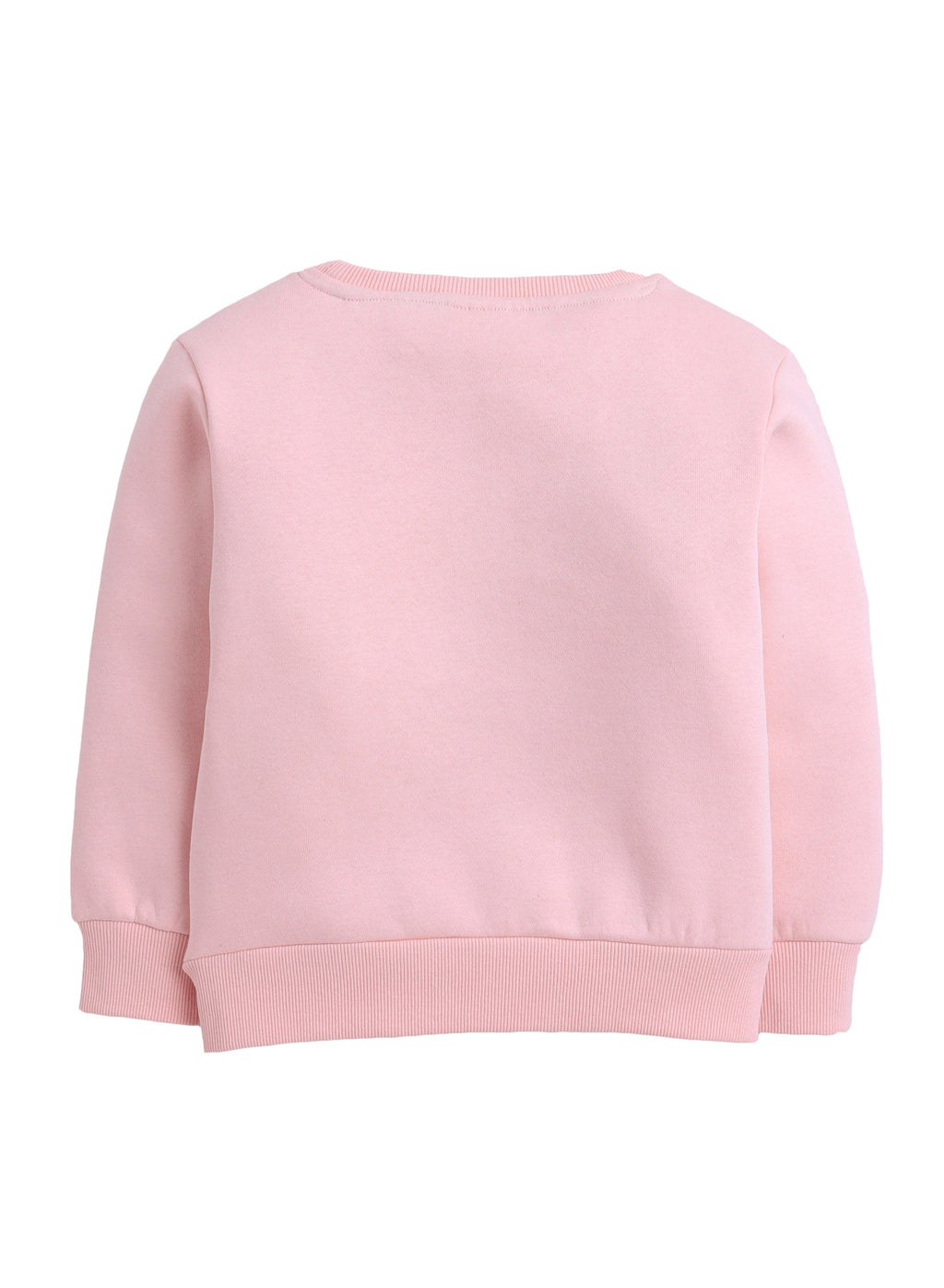 Girls' “ Œhappiness” Slogan Cotton Fleece Sweatshirt | 100% Cotton