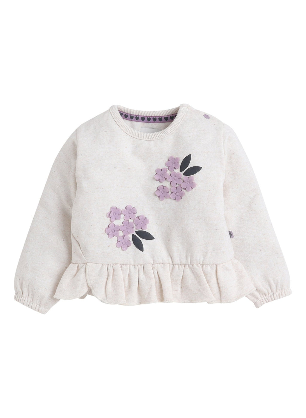Girls 2pc Set – Floral Ruffle Hem Top & Ribbed Leggings