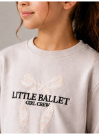 Girls "Little Ballet" Embroidery Pullover