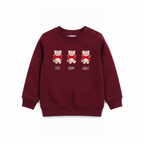 Girls 3-Piece Set – Sweatshirt, Printed Pants & Headband