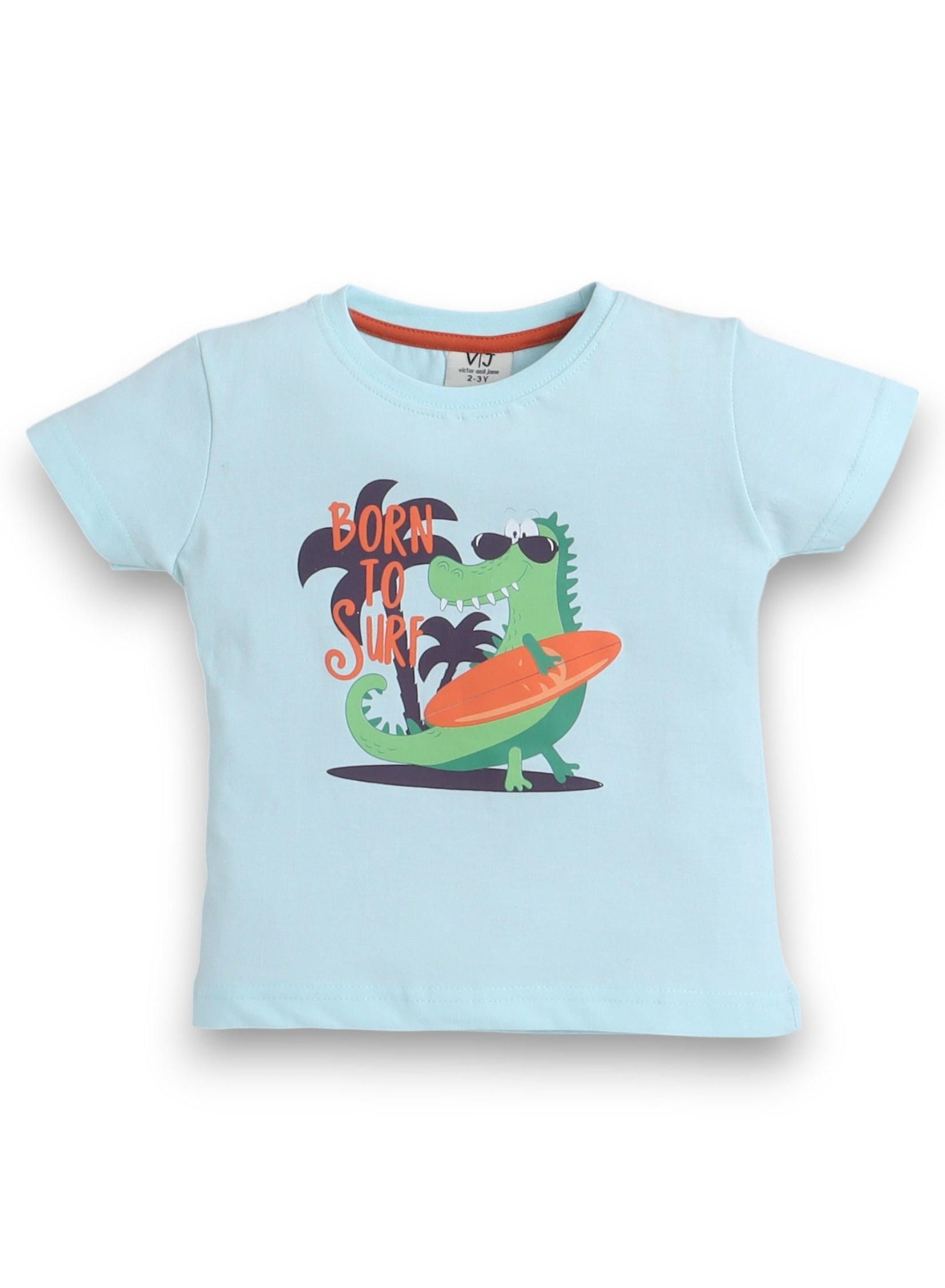 Victor And Jane - Printed T-Shirt And All-Over Printed Shorts Pyjama Set