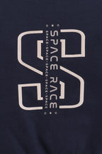 Dirkje Cotton Space Race Printed Full Sleeves Sweatshirt & Joggers Set - Navy/Pink