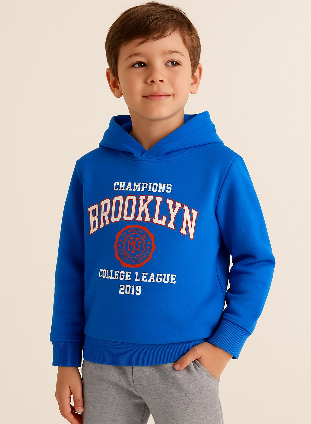 Boys' Blue Brooklyn College Hoodie