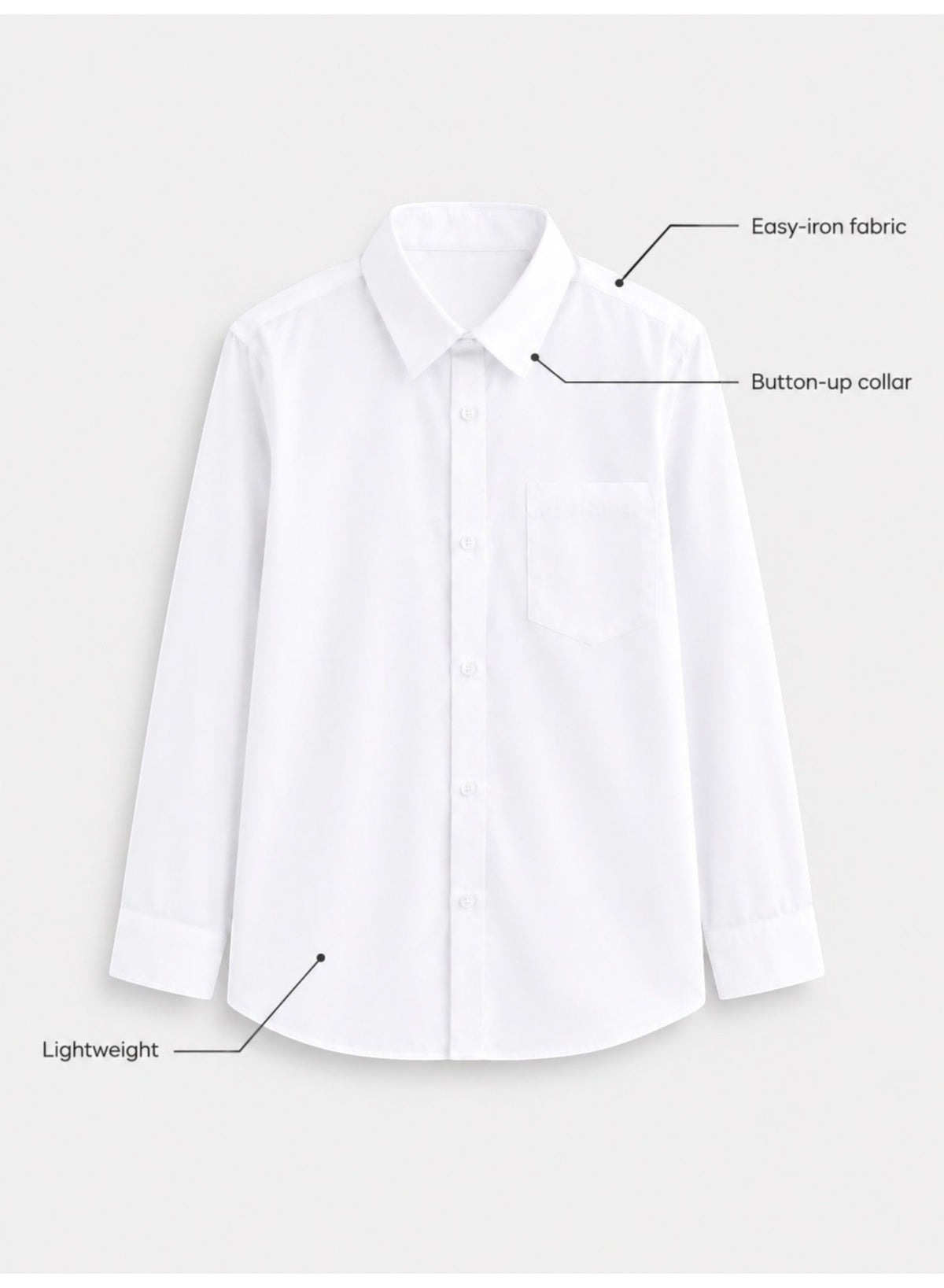 Senior Boys Long Sleeve Collared Shirt