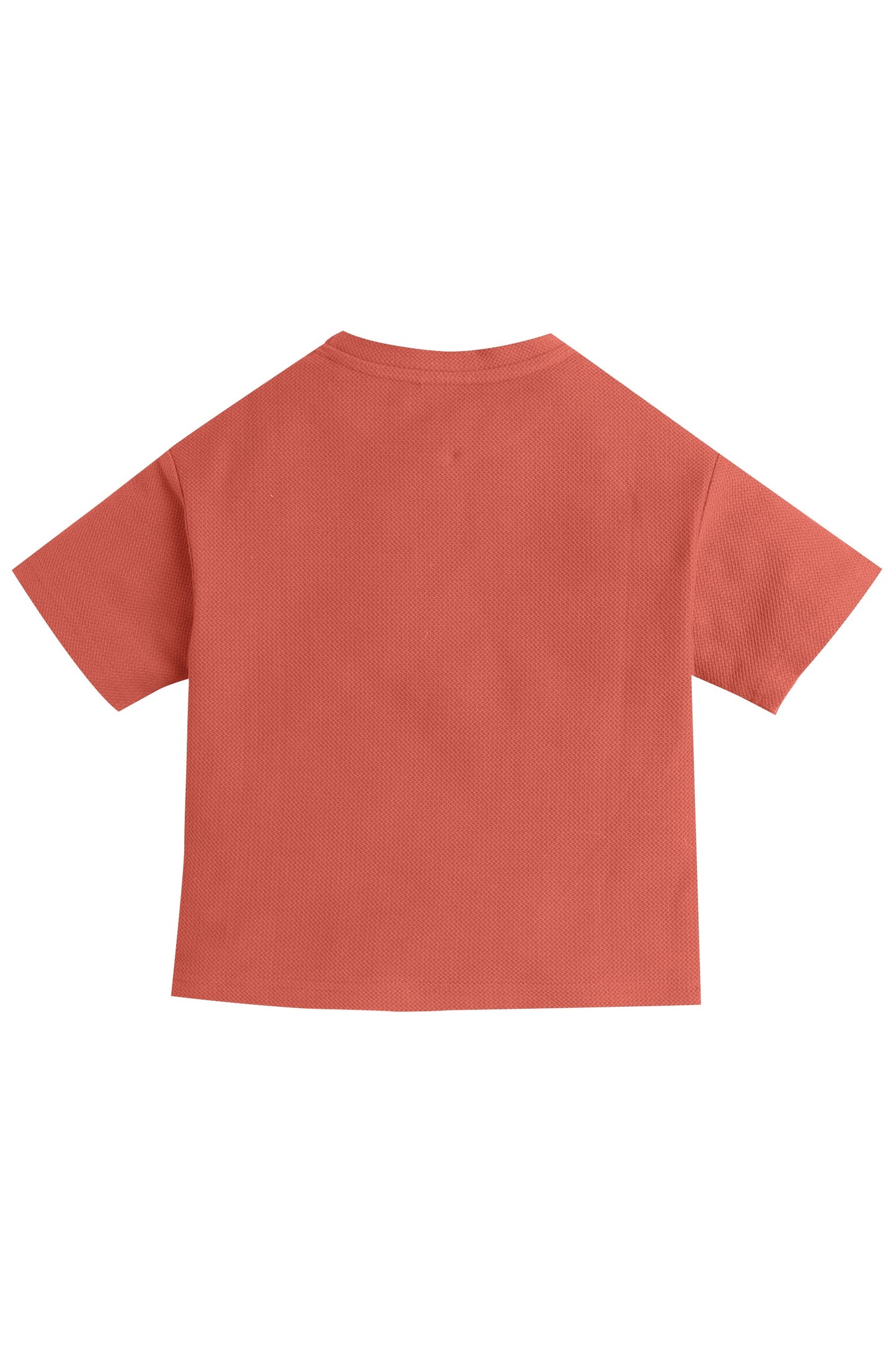 Victor & Jane Junior Boys Brown Patch Detail Cotton T-Shirt