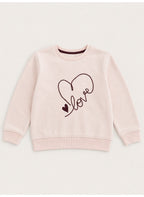 Girls Heart Graphic Pullover