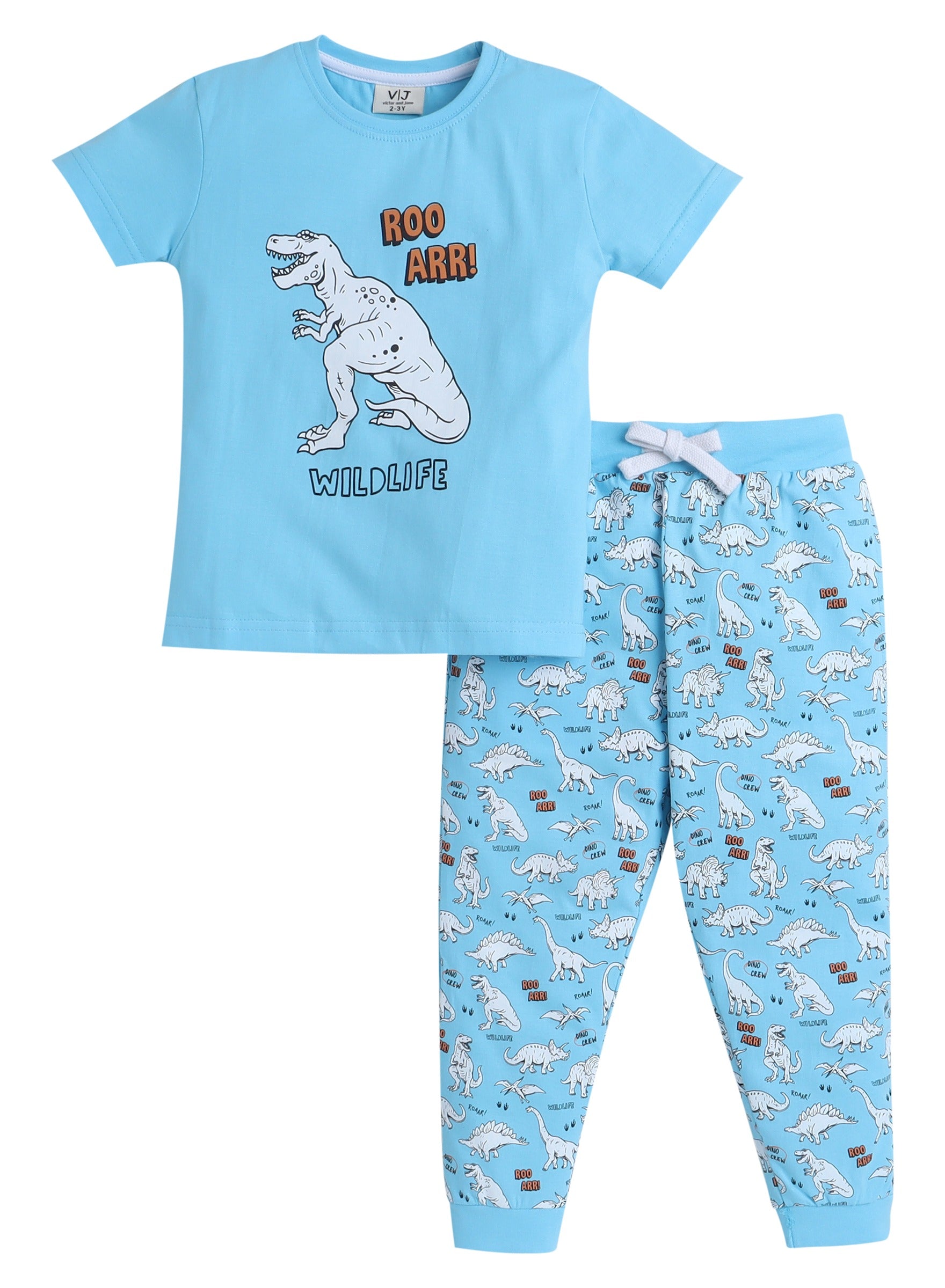 Victor And Jane - Printed T-Shirt And All-Over Printed Pyjama Set