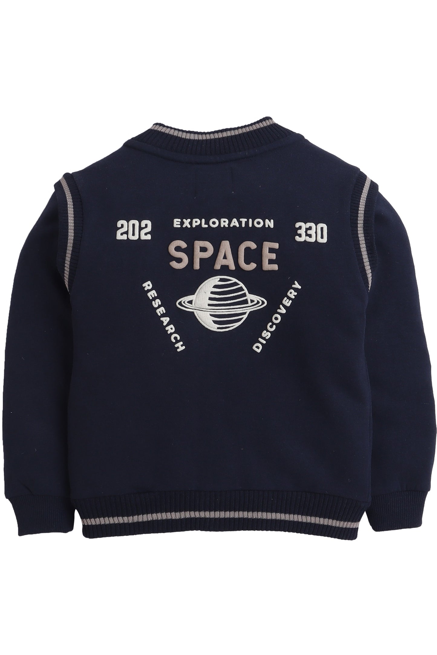 Boys Space Club Varsity Fleece Jacket – Navy