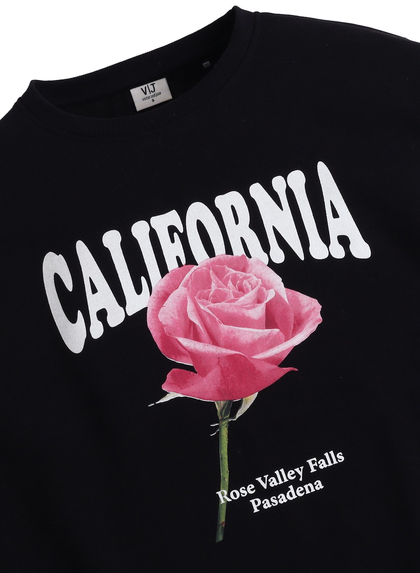 California Rose Graphic Sweatshirt – 100% Cotton Fleece | Photographic Puff Print