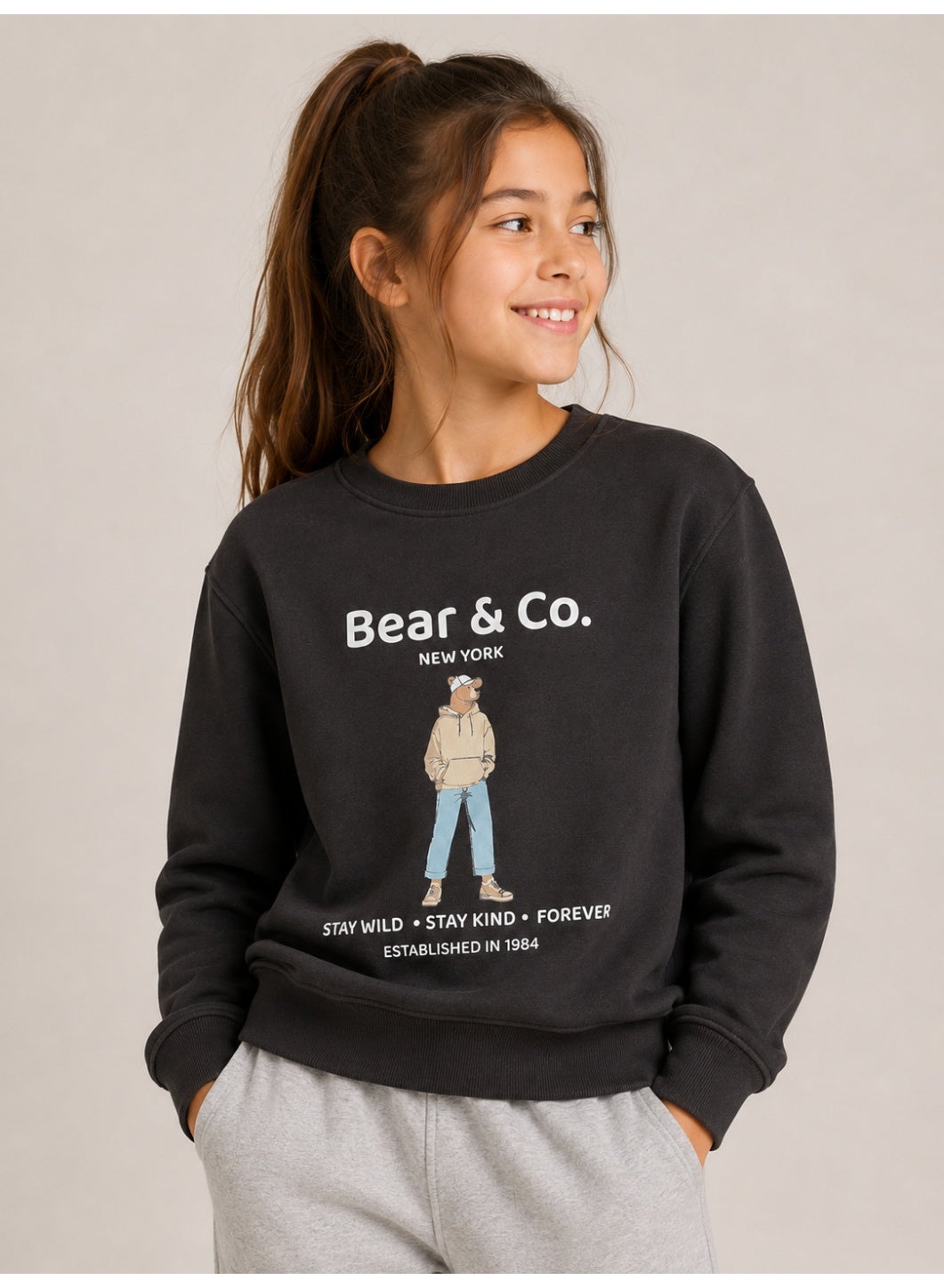 Girls Graphic Print Pullover