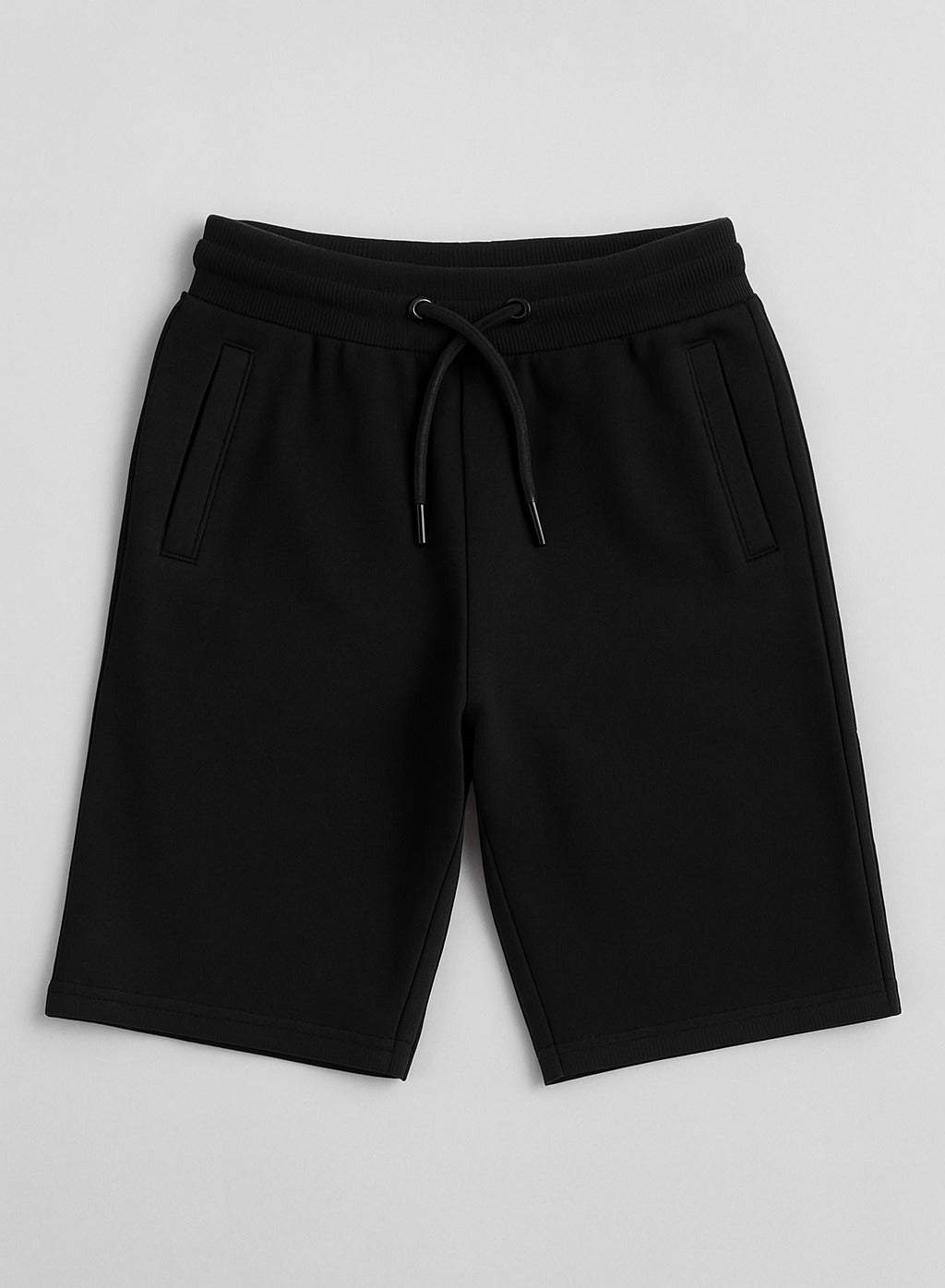 Boys French Terry Shorts 100% Cotton– Black
