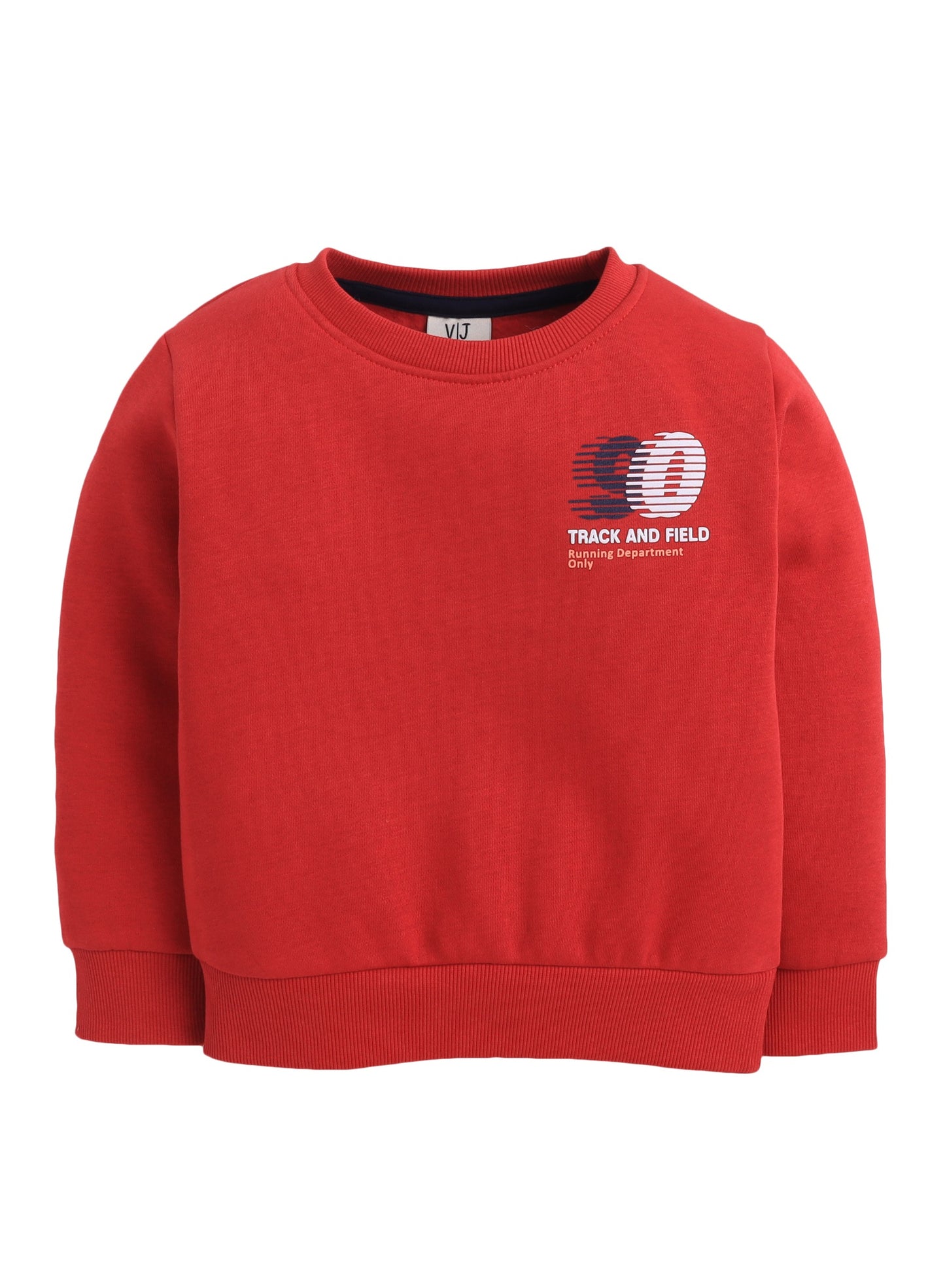 Boys' Red "Track & Field" Graphic Sweatshirt