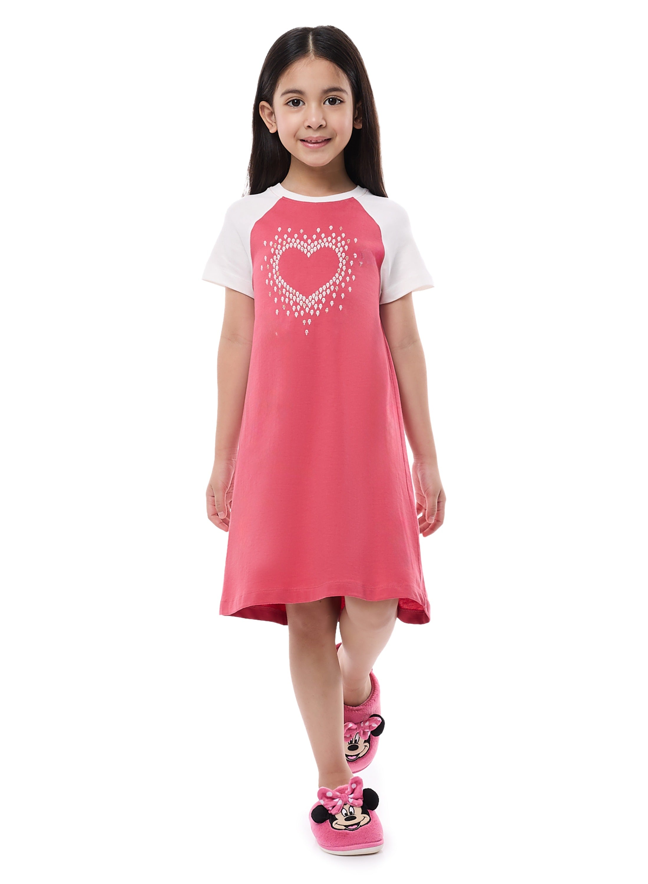 Victor And Jane Girls' Pj Dress “ Soft And Cozy Sleep Dress For Kids