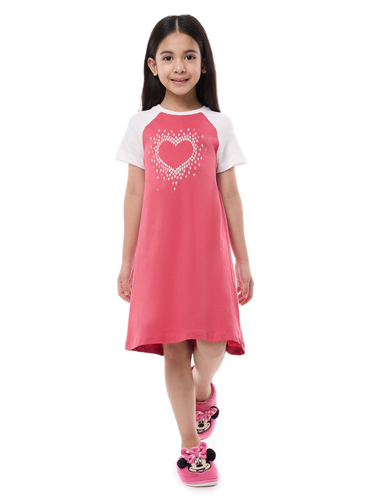 Victor and Jane Girls' PJ Dress – Soft and Cozy Sleep Dress for Kids 2-3YRS