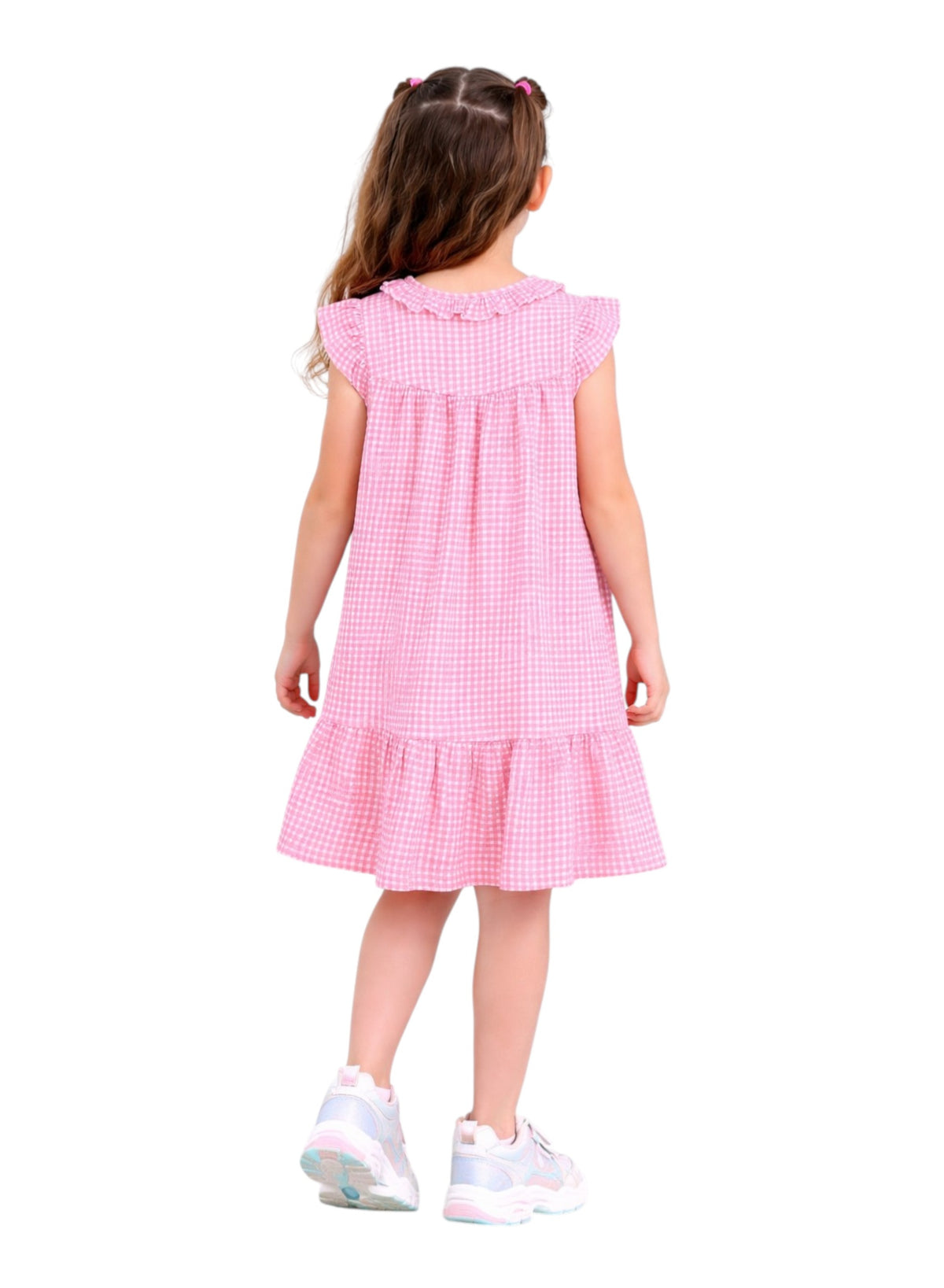 Girls Gingham Ruffle