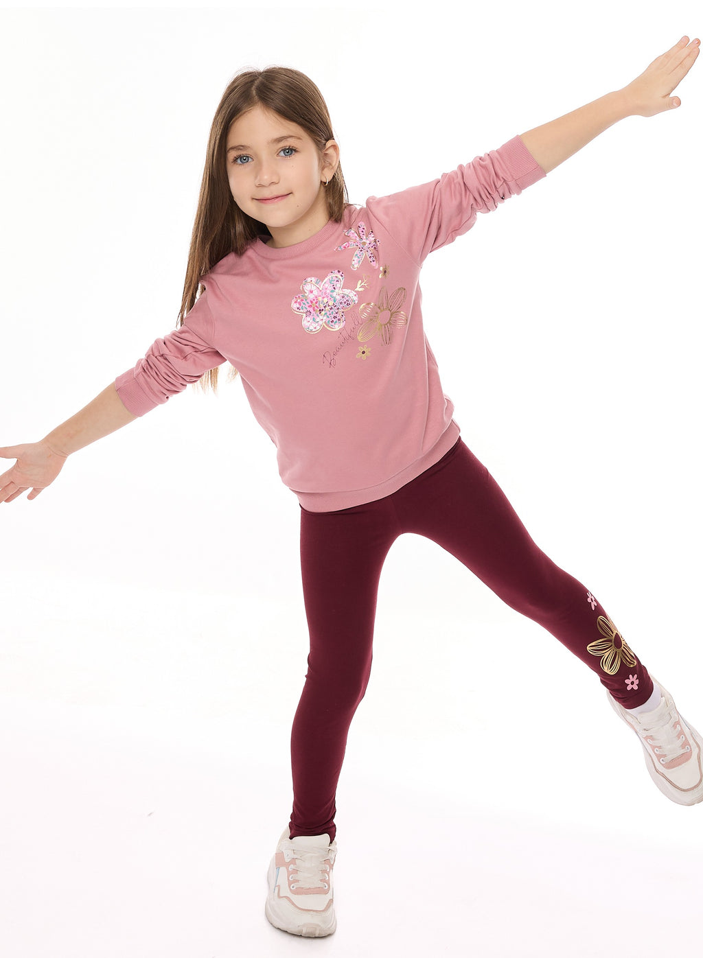 Girls 2Pc Set- Sweat Top With Matching Leggings