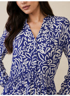 Floral Maxi Dress With Button Front