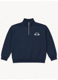 Girls Half Zip Pullover with Back Graphic Statement