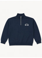 Girls Half Zip Pullover with Back Graphic Statement