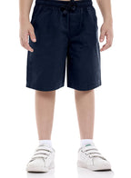 Victor And Jane Short Sleeves Mandarin Collar Stripes Shirt & Shorts Set